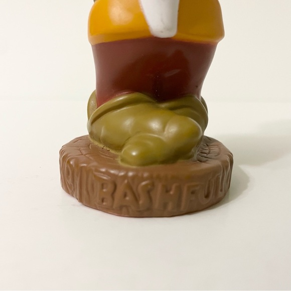 VTG Disney Snow White & Seven Dwarfs Bashful 5" Rubber/Plastic Figure - Picture 11 of 11